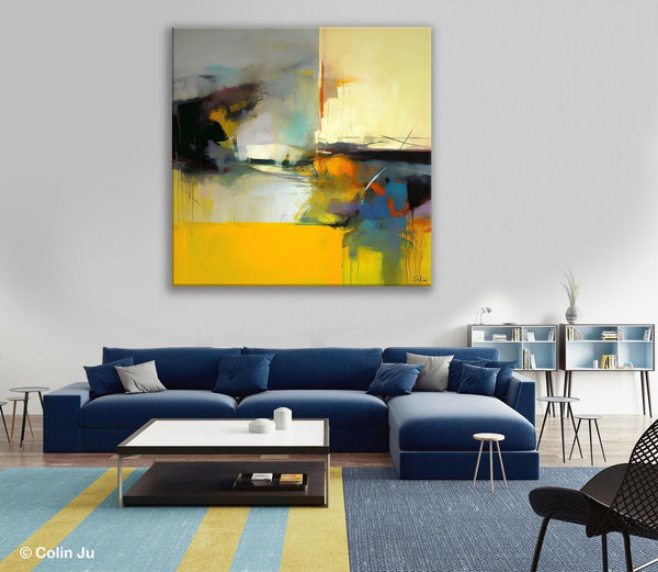 Simple Modern Acrylic Artwork, Modern Canvas Paintings, Large Abstract Art for Bedroom, Original Abstract Wall Art, Contemporary Canvas Art-ArtWorkCrafts.com