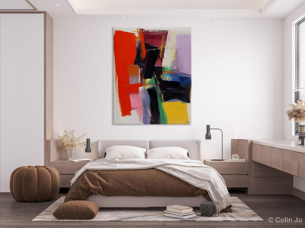 Contemporary Acrylic Paintings, Red Abstract Paintings, Modern Wall Art for Living Room, Original Abstract Art, Abstract Painting on Canvas-ArtWorkCrafts.com