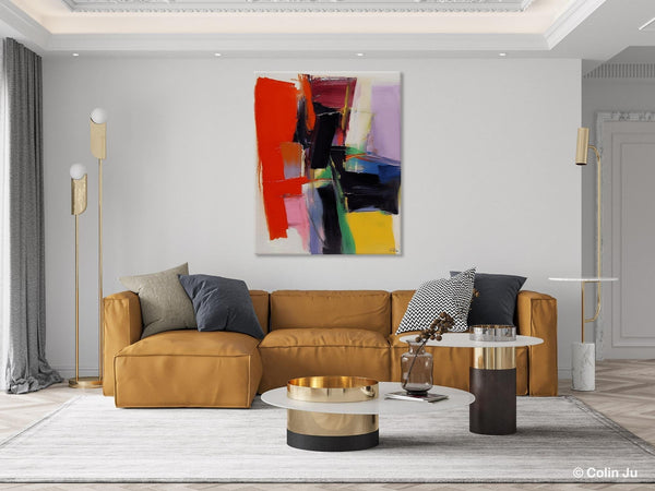 Contemporary Acrylic Paintings, Red Abstract Paintings, Modern Wall Art for Living Room, Original Abstract Art, Abstract Painting on Canvas-ArtWorkCrafts.com