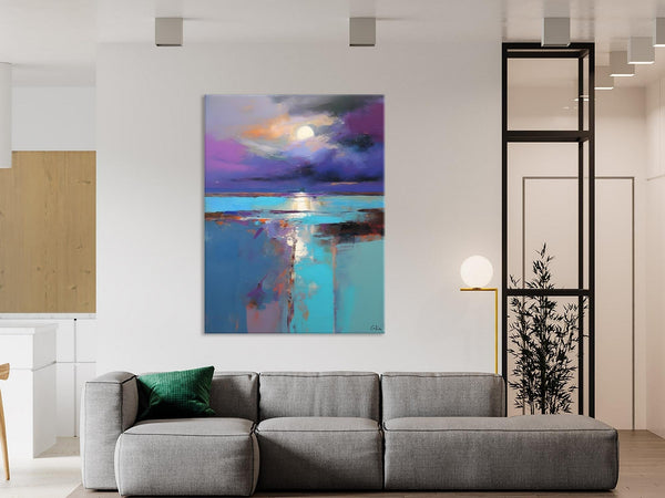Extra Large Original Art, Landscape Painting on Canvas, Hand Painted Canvas Art, Abstract Landscape Artwork, Contemporary Wall Art Paintings-ArtWorkCrafts.com