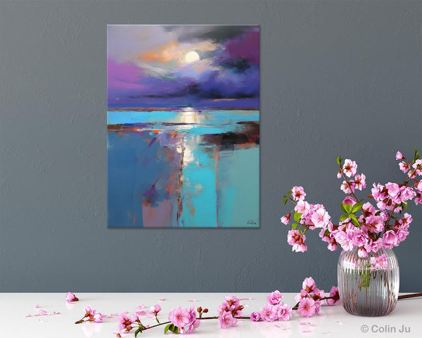 Extra Large Original Art, Landscape Painting on Canvas, Hand Painted Canvas Art, Abstract Landscape Artwork, Contemporary Wall Art Paintings-ArtWorkCrafts.com