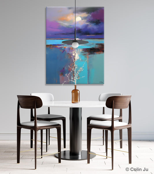 Extra Large Original Art, Landscape Painting on Canvas, Hand Painted Canvas Art, Abstract Landscape Artwork, Contemporary Wall Art Paintings-ArtWorkCrafts.com