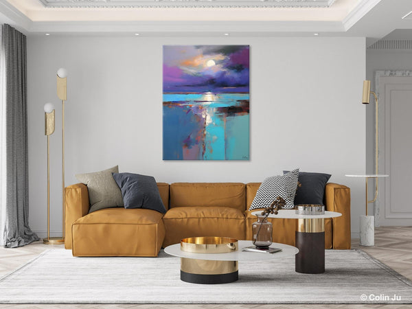 Extra Large Original Art, Landscape Painting on Canvas, Hand Painted Canvas Art, Abstract Landscape Artwork, Contemporary Wall Art Paintings-ArtWorkCrafts.com