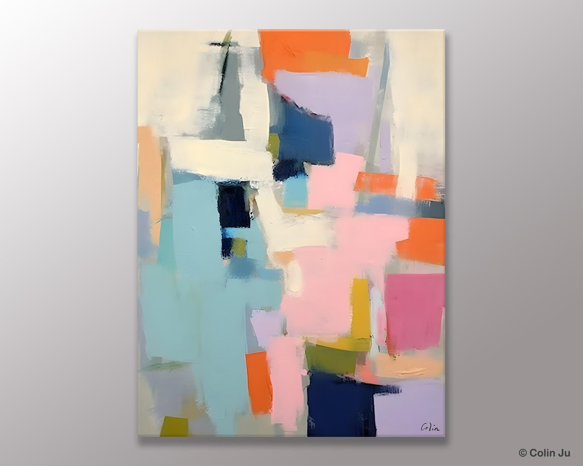 Large Wall Art Painting for Bedroom, Original Canvas Art, Contemporary Acrylic Painting on Canvas, Oversized Modern Abstract Wall Paintings-ArtWorkCrafts.com