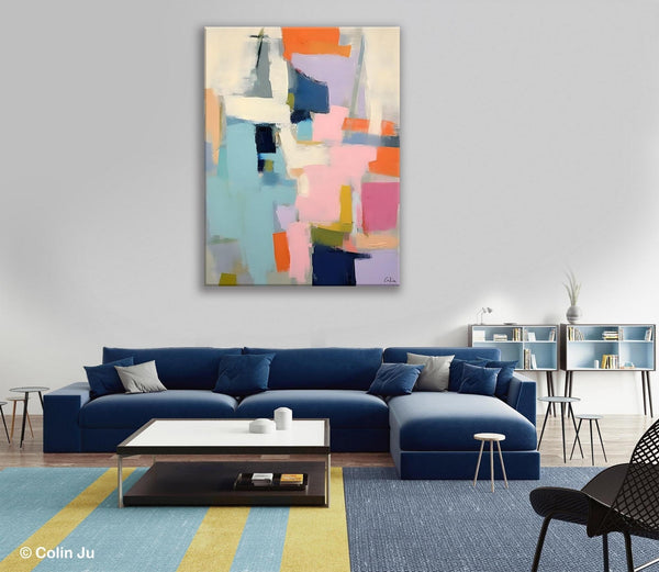 Large Wall Art Painting for Bedroom, Original Canvas Art, Contemporary Acrylic Painting on Canvas, Oversized Modern Abstract Wall Paintings-ArtWorkCrafts.com