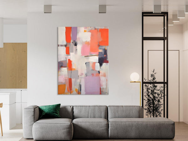 Large Painting for Dining Room, Original Canvas Artwork, Contemporary Acrylic Painting on Canvas, Simple Abstract Art, Wall Art Paintings-ArtWorkCrafts.com