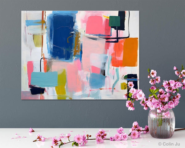 Large Wall Art Painting for Bedroom, Original Canvas Art, Oversized Modern Abstract Wall Paintings, Contemporary Acrylic Painting on Canvas-ArtWorkCrafts.com