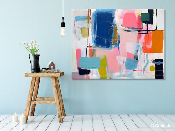 Large Wall Art Painting for Bedroom, Original Canvas Art, Oversized Modern Abstract Wall Paintings, Contemporary Acrylic Painting on Canvas-ArtWorkCrafts.com