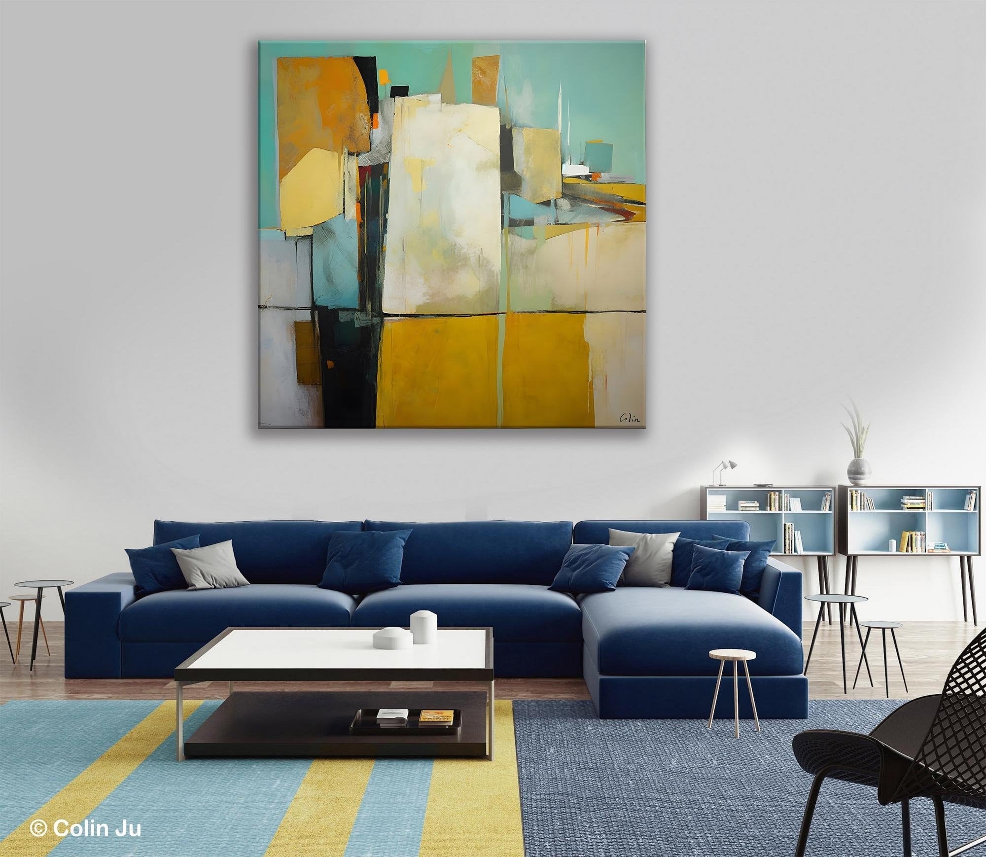 Modern Canvas Paintings, Contemporary Canvas Art, Original Modern Wall Art, Modern Acrylic Artwork, Large Abstract Painting for Bedroom-ArtWorkCrafts.com