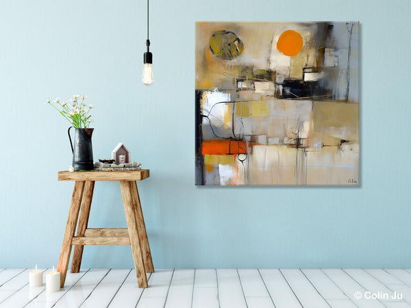 Large Abstract Art for Bedroom, Simple Modern Acrylic Art, Modern Original Abstract Art, Canvas Paintings for Sale, Contemporary Canvas Art-ArtWorkCrafts.com