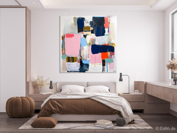 Modern Original Abstract Wall Art, Contemporary Canvas Art, Canvas Paintings, Large Abstract Art for Bedroom, Simple Modern Acrylic Artwork-ArtWorkCrafts.com