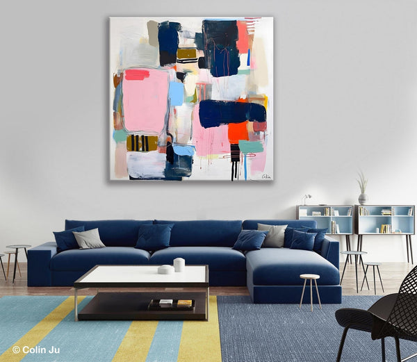Modern Original Abstract Wall Art, Contemporary Canvas Art, Canvas Paintings, Large Abstract Art for Bedroom, Simple Modern Acrylic Artwork-ArtWorkCrafts.com