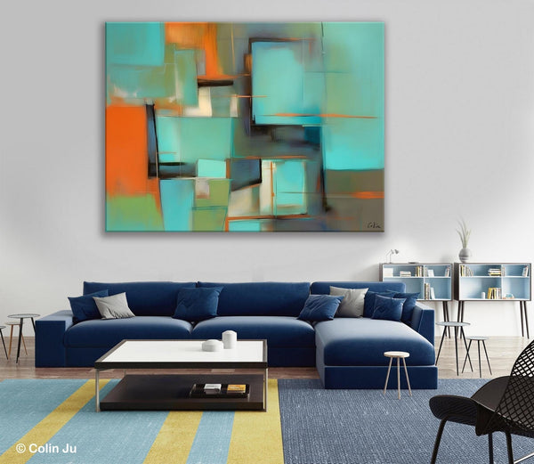 Large Canvas Art Painting for Bedroom, Huge Modern Abstract Paintings, Hand Painted Original Canvas Wall Art, Contemporary Acrylic Paintings-ArtWorkCrafts.com
