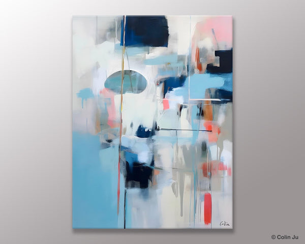 Large Wall Paintings for Bedroom, Contemporary Abstract Paintings on Canvas, Oversized Abstract Wall Art Paintings, Original Abstract Art-ArtWorkCrafts.com