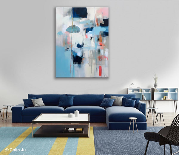 Large Wall Paintings for Bedroom, Contemporary Abstract Paintings on Canvas, Oversized Abstract Wall Art Paintings, Original Abstract Art-ArtWorkCrafts.com