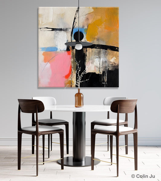 Extra Large Abstract Paintings for Bedroom, Original Modern Acrylic Wall Art, Modern Canvas Art Paintings, Abstract Wall Art for Dining Room-ArtWorkCrafts.com