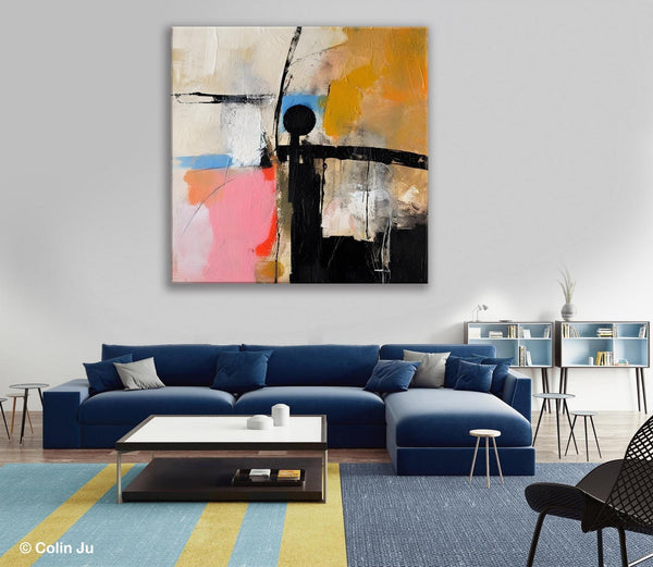 Extra Large Abstract Paintings for Bedroom, Original Modern Acrylic Wall Art, Modern Canvas Art Paintings, Abstract Wall Art for Dining Room-ArtWorkCrafts.com