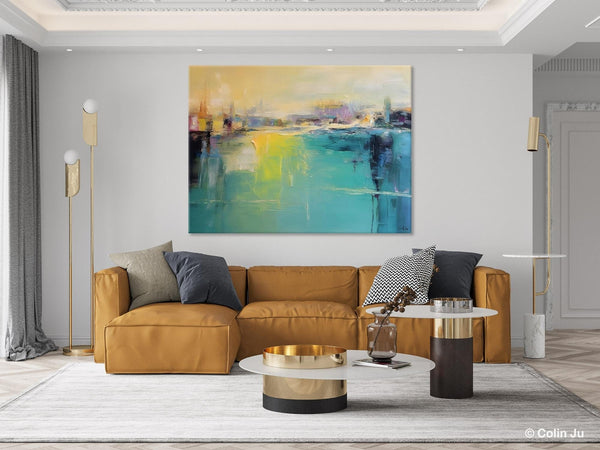 Original Canvas Artwork, Contemporary Acrylic Painting on Canvas, Large Painting for Dining Room, Simple Abstract Art, Wall Art Paintings-ArtWorkCrafts.com