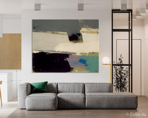 Abstract Landscape Paintings, Modern Wall Art for Living Room, Landscape Acrylic Paintings, Original Abstract Abstract Painting on Canvas-ArtWorkCrafts.com