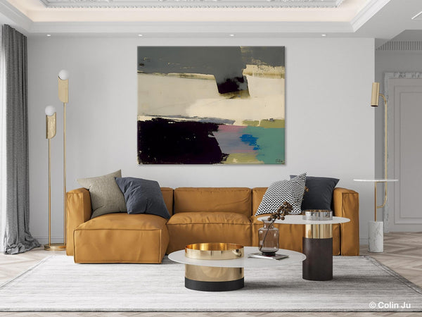 Abstract Landscape Paintings, Modern Wall Art for Living Room, Landscape Acrylic Paintings, Original Abstract Abstract Painting on Canvas-ArtWorkCrafts.com