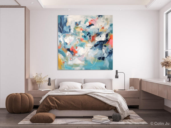 Modern Acrylic Art, Modern Original Abstract Art, Large Abstract Art for Bedroom, Simple Canvas Paintings for Sale, Contemporary Canvas Art-ArtWorkCrafts.com