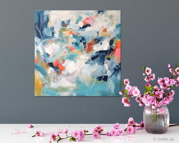Modern Acrylic Art, Modern Original Abstract Art, Large Abstract Art for Bedroom, Simple Canvas Paintings for Sale, Contemporary Canvas Art-ArtWorkCrafts.com