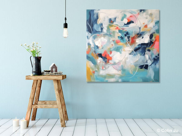 Modern Acrylic Art, Modern Original Abstract Art, Large Abstract Art for Bedroom, Simple Canvas Paintings for Sale, Contemporary Canvas Art-ArtWorkCrafts.com