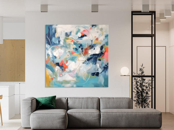 Modern Acrylic Art, Modern Original Abstract Art, Large Abstract Art for Bedroom, Simple Canvas Paintings for Sale, Contemporary Canvas Art-ArtWorkCrafts.com