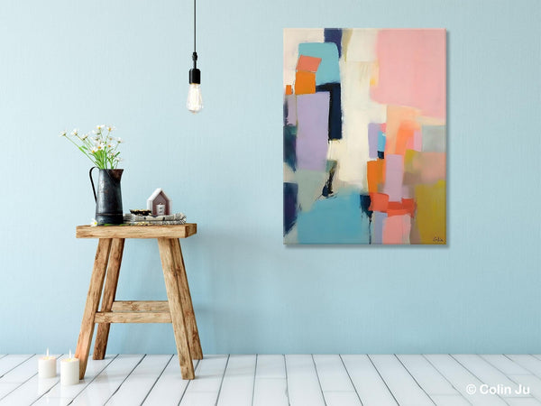 Original Abstract Art, Contemporary Acrylic Art on Canvas, Large Wall Art Painting for Bedroom, Oversized Modern Abstract Wall Paintings-ArtWorkCrafts.com