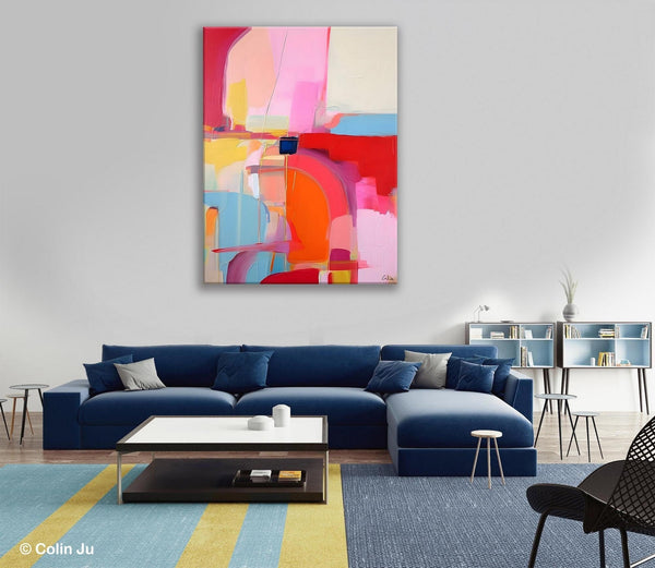 Contemporary Abstract Paintings on Canvas, Oversized Abstract Wall Art Paintings, Large Wall Paintings for Bedroom, Original Abstract Art-ArtWorkCrafts.com