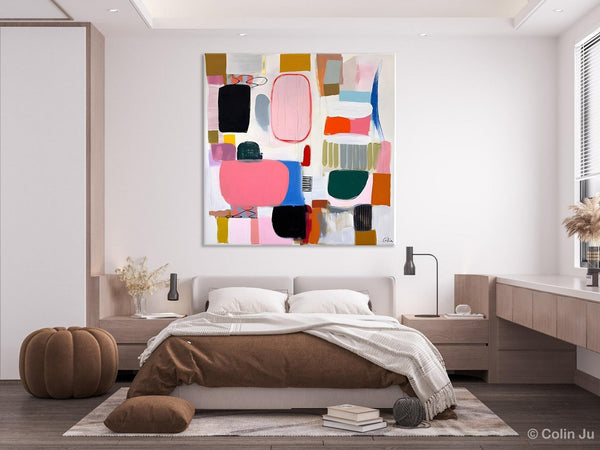 Geometric Modern Acrylic Art, Modern Original Abstract Art, Large Wall Art for Bedroom, Canvas Paintings for Sale, Contemporary Canvas Art-ArtWorkCrafts.com