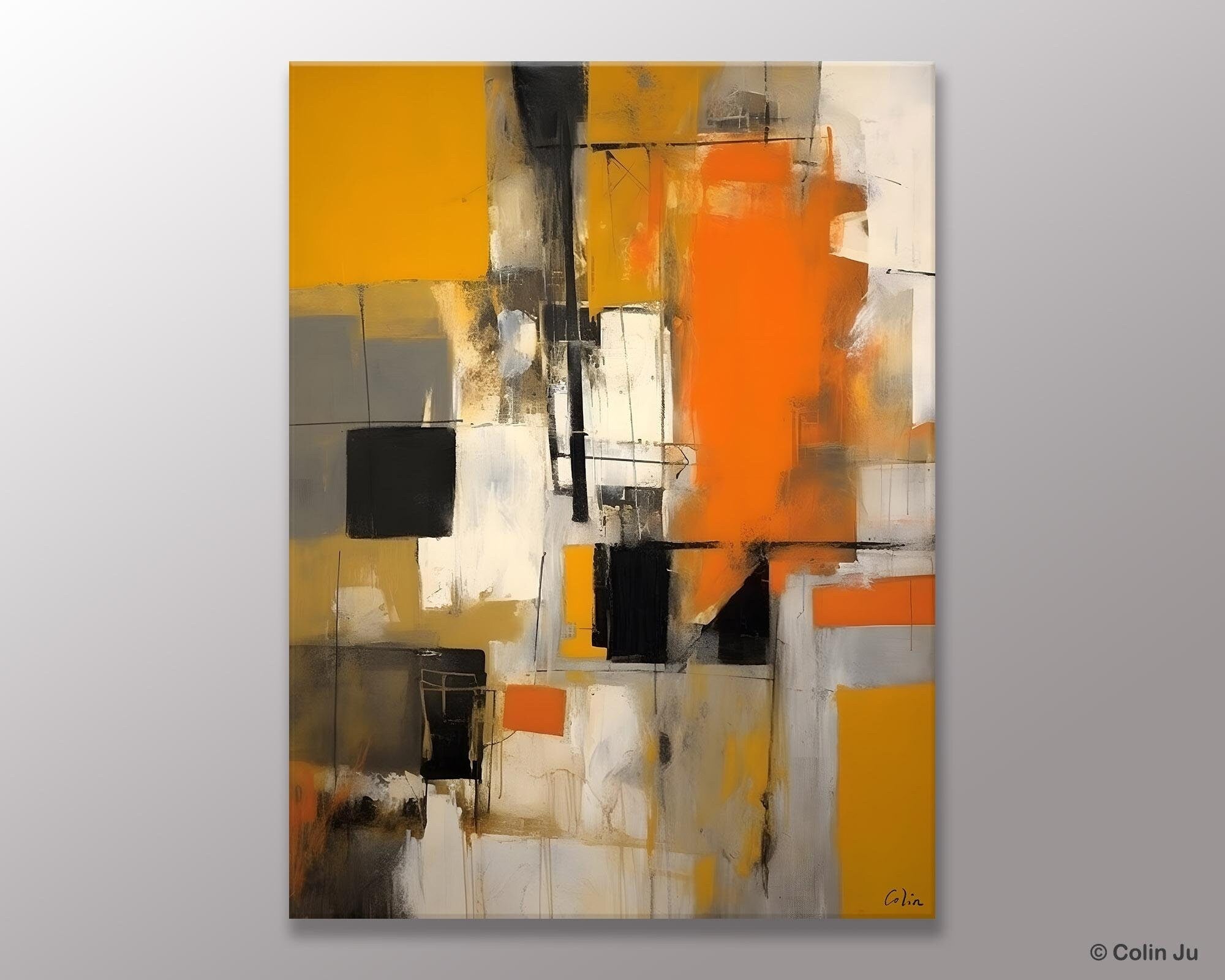 Oversized Abstract Art Paintings, Original Canvas Artwork, Large Wall Art Painting for Dining Room, Contemporary Acrylic Painting on Canvas-ArtWorkCrafts.com