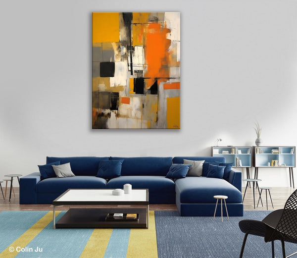 Oversized Abstract Art Paintings, Original Canvas Artwork, Large Wall Art Painting for Dining Room, Contemporary Acrylic Painting on Canvas-ArtWorkCrafts.com