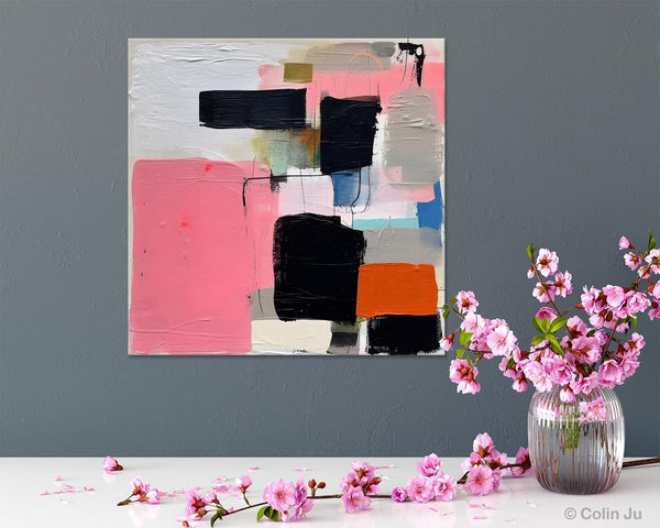Modern Original Abstract Art, Large Wall Art for Bedroom, Geometric Modern Acrylic Art, Canvas Paintings for Sale, Contemporary Canvas Art-ArtWorkCrafts.com