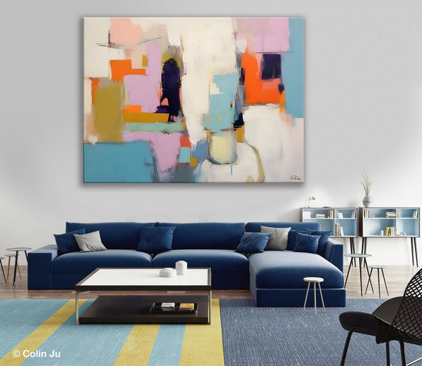 Oversized Abstract Wall Art Paintings, Large Wall Painting for Living Room, Contemporary Abstract Paintings on Canvas, Original Abstract Art-ArtWorkCrafts.com