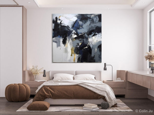 Simple Modern Acrylic Art, Modern Original Abstract Art, Large Abstract Art for Bedroom, Canvas Paintings for Sale, Contemporary Canvas Art-ArtWorkCrafts.com