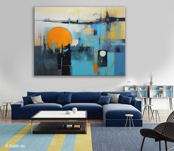 Oversized Canvas Wall Art Paintings, Original Modern Artwork, Large Abstract Painting for Bedroom, Contemporary Acrylic Painting on Canvas-ArtWorkCrafts.com