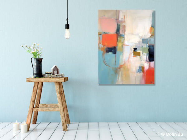 Large Wall Paintings for Bedroom, Original Abstract Art, Contemporary Abstract Paintings on Canvas, Oversized Abstract Wall Art Paintings-ArtWorkCrafts.com