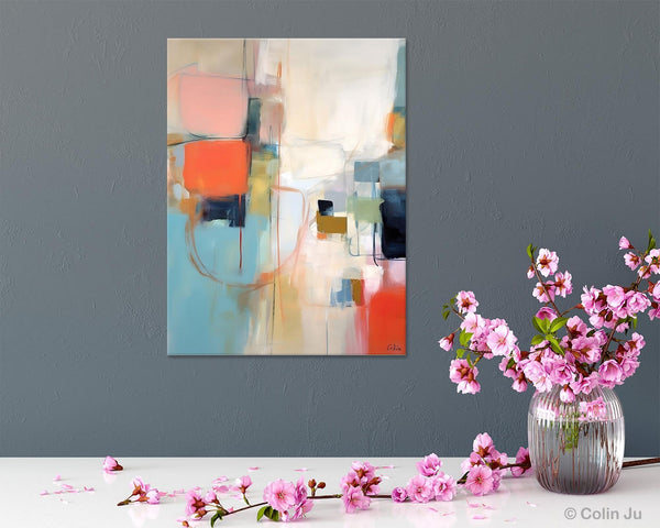 Large Wall Paintings for Bedroom, Original Abstract Art, Contemporary Abstract Paintings on Canvas, Oversized Abstract Wall Art Paintings-ArtWorkCrafts.com