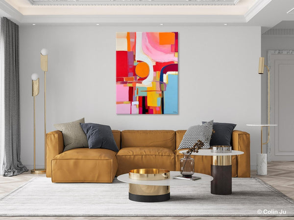 Simple Modern Wall Art, Oversized Contemporary Canvas Art, Original Abstract Paintings, Extra Large Acrylic Painting for Living Room-ArtWorkCrafts.com