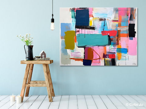 Original Abstract Art Paintings, Hand Painted Canvas Art, Acrylic Painting on Canvas, Large Canvas Art for Sale, Large Painting for Bedroom-ArtWorkCrafts.com