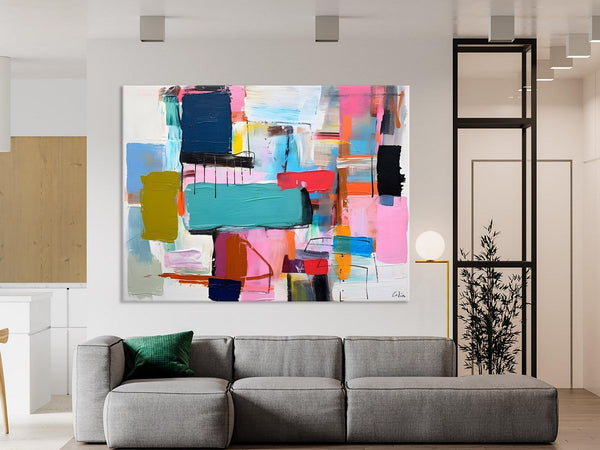 Original Abstract Art Paintings, Hand Painted Canvas Art, Acrylic Painting on Canvas, Large Canvas Art for Sale, Large Painting for Bedroom-ArtWorkCrafts.com