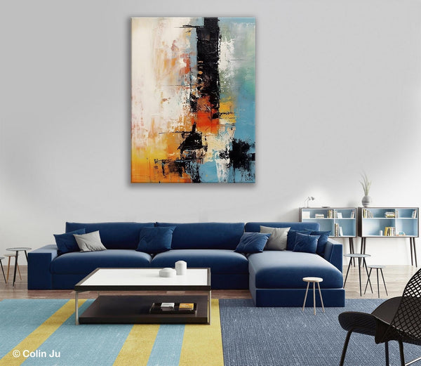 Contemporary Wall Art Paintings, Hand Painted Canvas Art, Original Abstract Art, Modern Acrylic Paintings, Large Paintings for Living Room-ArtWorkCrafts.com