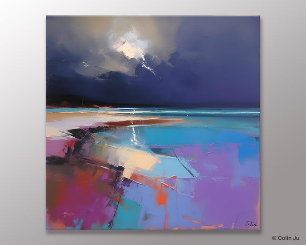 Landscape Canvas Paintings, Hand Painted Canvas Art, Landscape Acrylic Art, Original Abstract Art, Large Landscape Paintings for Living Room-ArtWorkCrafts.com