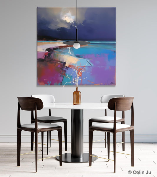 Landscape Canvas Paintings, Hand Painted Canvas Art, Landscape Acrylic Art, Original Abstract Art, Large Landscape Paintings for Living Room-ArtWorkCrafts.com