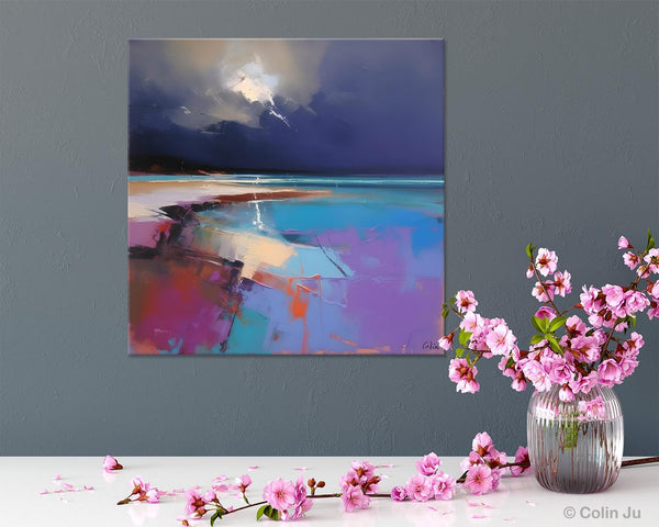 Landscape Canvas Paintings, Hand Painted Canvas Art, Landscape Acrylic Art, Original Abstract Art, Large Landscape Paintings for Living Room-ArtWorkCrafts.com