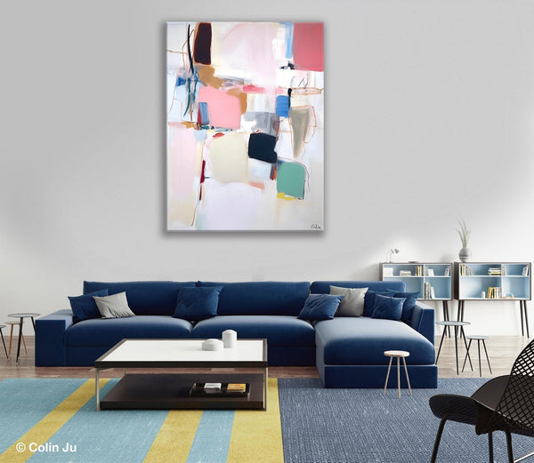 Abstract Painting on Canvas, Contemporary Acrylic Paintings, Extra Large Canvas Painting for Bedroom, Original Abstract Wall Art for Sale-ArtWorkCrafts.com