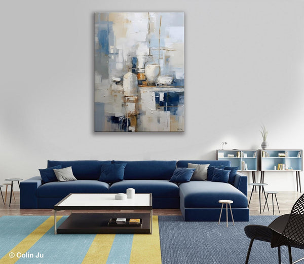 Oversized Contemporary Acrylic Paintings, Modern Abstract Paintings, Original Canvas Wall Art, Extra Large Canvas Painting for Living Room-ArtWorkCrafts.com