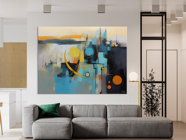 Extra Large Canvas Painting for Living Room, Original Acrylic Wall Art, Oversized Contemporary Acrylic Paintings, Abstract Canvas Paintings-ArtWorkCrafts.com