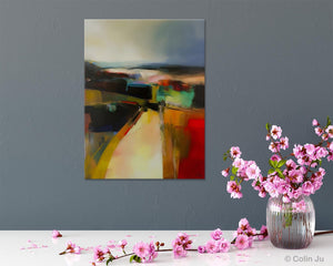 Original Landscape Paintings, Acrylic Painting on Canvas, Extra Large Paintings for Bedroom, Modern Paintings, Large Contemporary Wall Art-ArtWorkCrafts.com